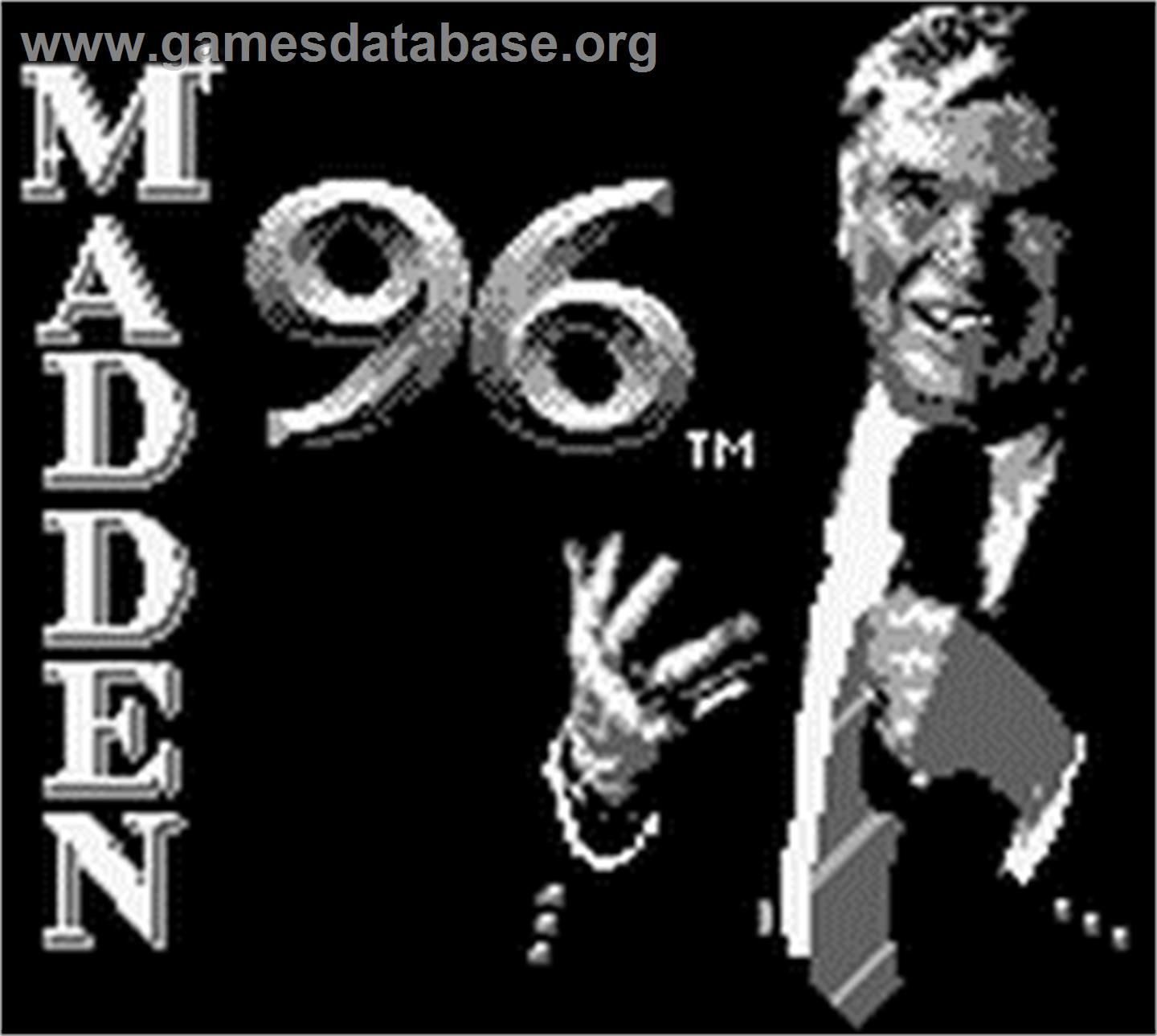Madden NFL '96 - Nintendo Game Boy - Artwork - Title Screen
