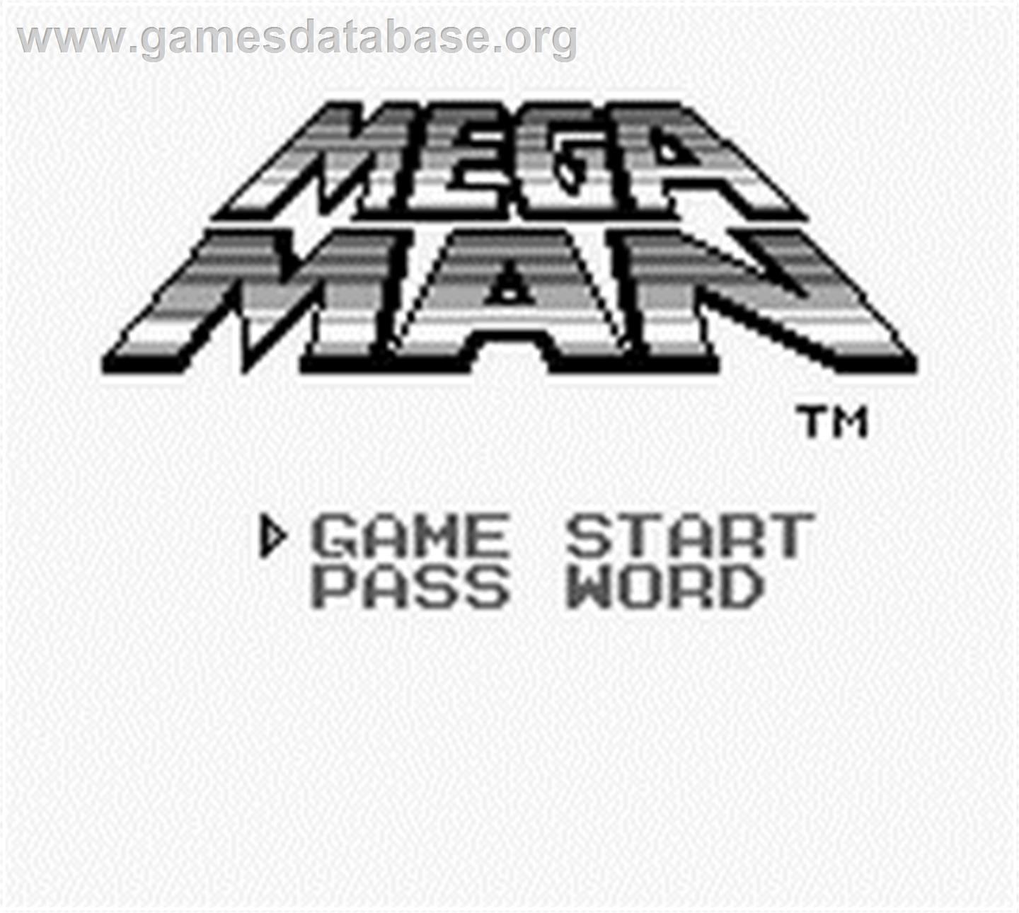Mega Man: Dr. Wily's Revenge - Nintendo Game Boy - Artwork - Title Screen