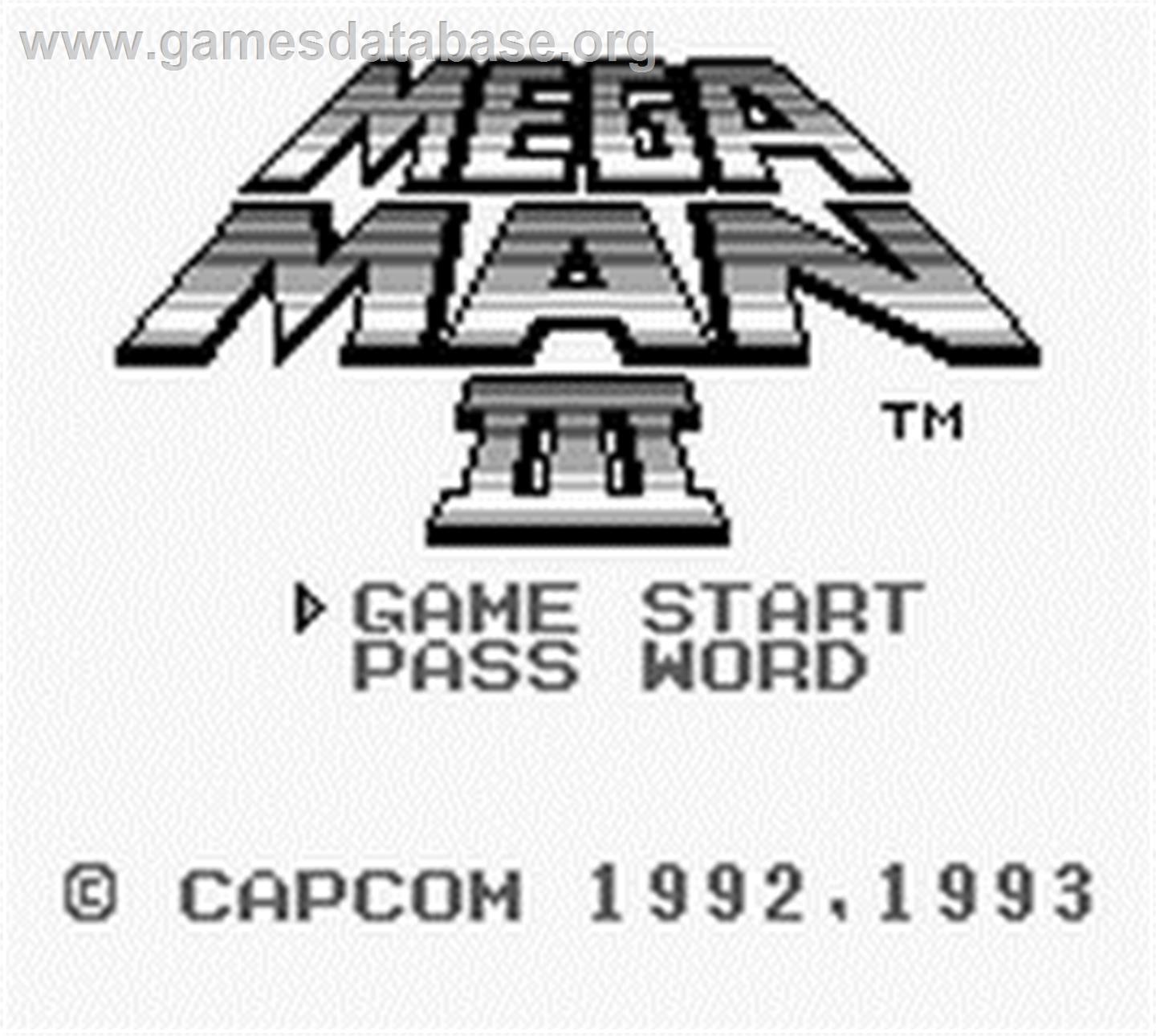 Mega Man III - Nintendo Game Boy - Artwork - Title Screen
