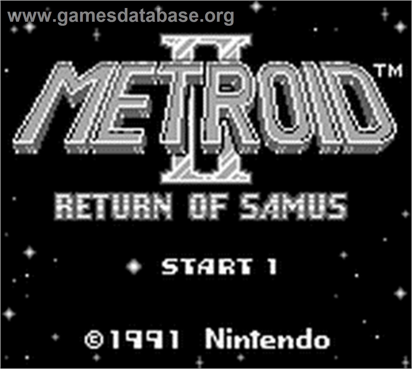 Metroid II - Return of Samus - Nintendo Game Boy - Artwork - Title Screen