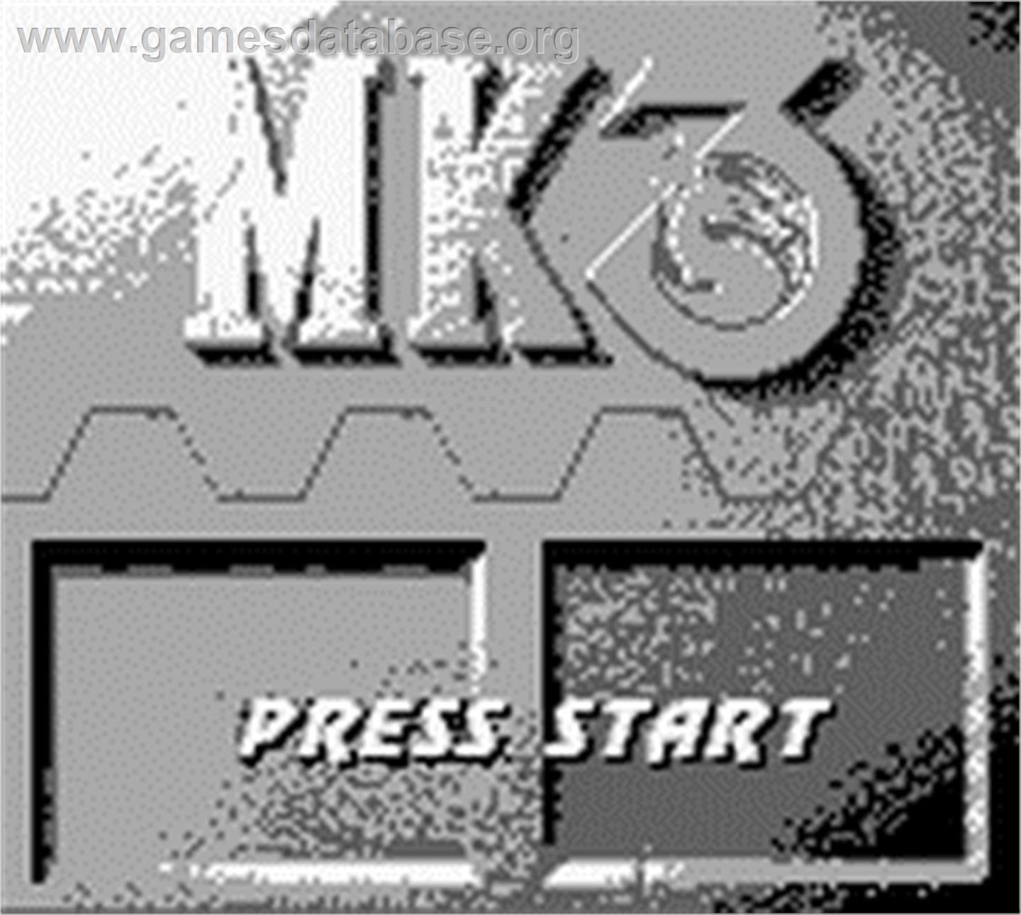 Mortal Kombat 3 - Nintendo Game Boy - Artwork - Title Screen