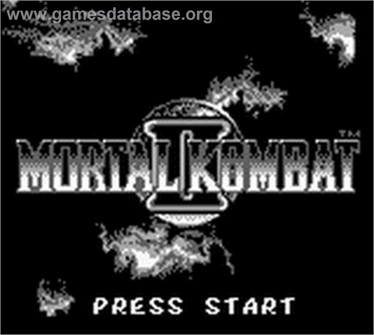 Mortal Kombat II - Nintendo Game Boy - Artwork - Title Screen