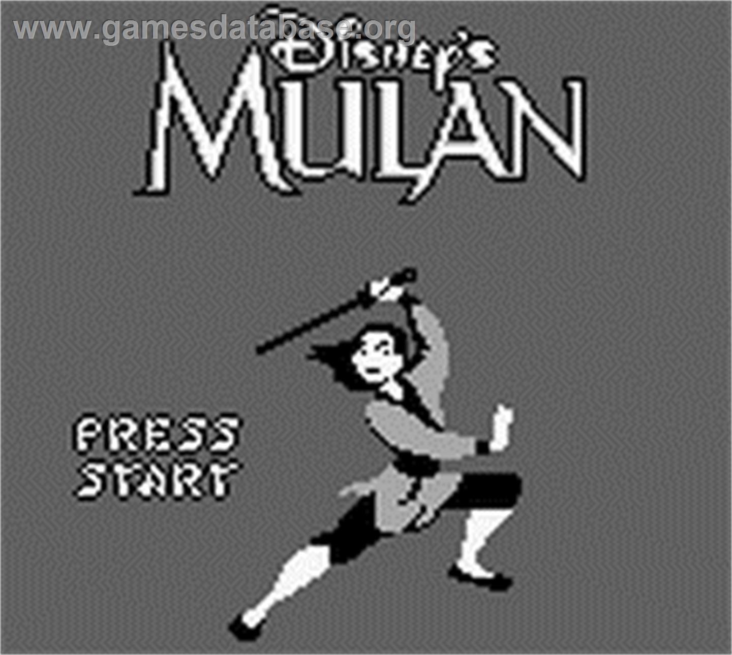 Mulan - Nintendo Game Boy - Artwork - Title Screen
