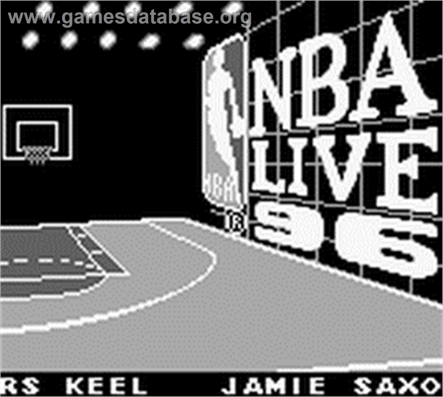 NBA Live '96 - Nintendo Game Boy - Artwork - Title Screen