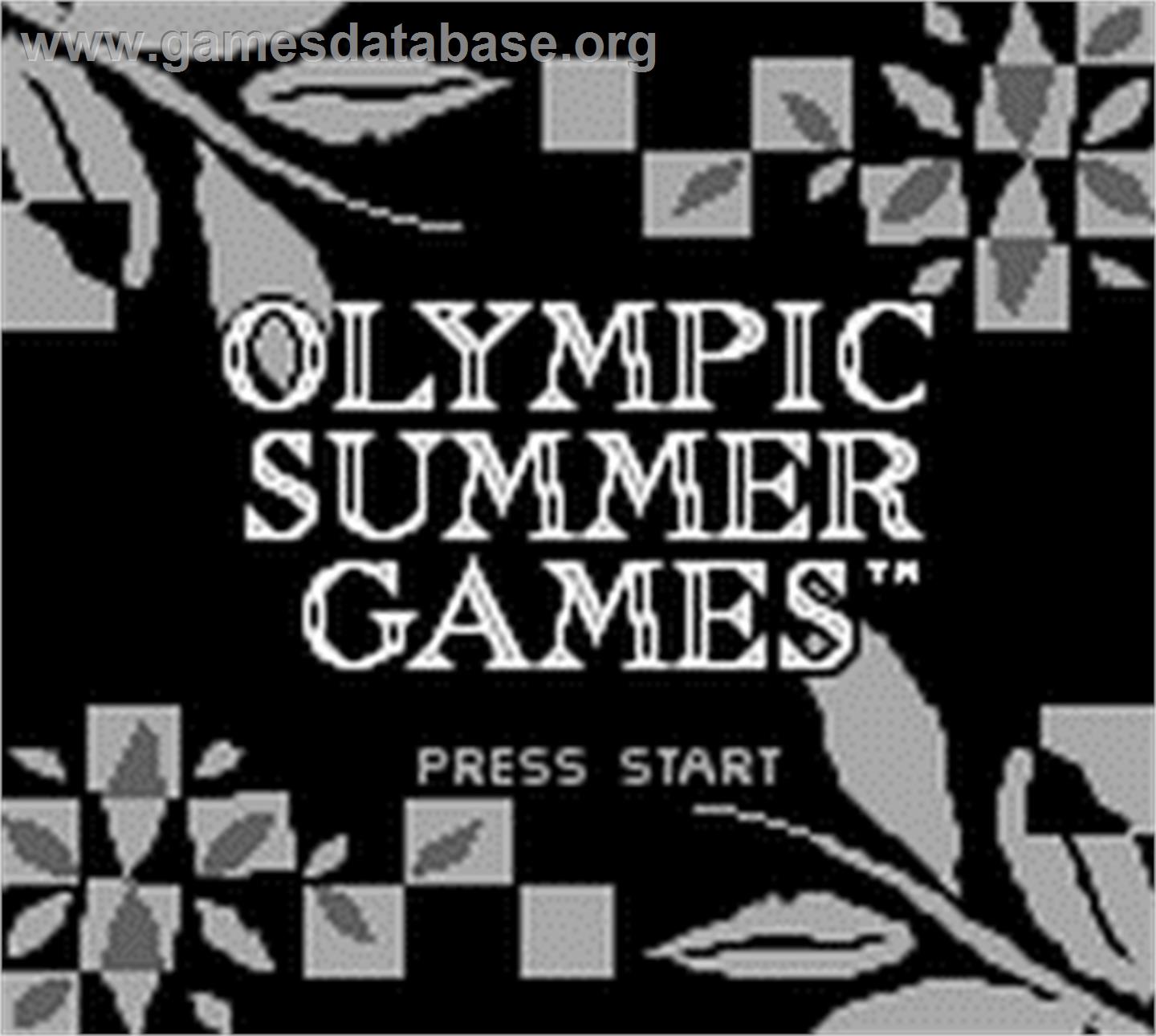 Olympic Summer Games - Nintendo Game Boy - Artwork - Title Screen