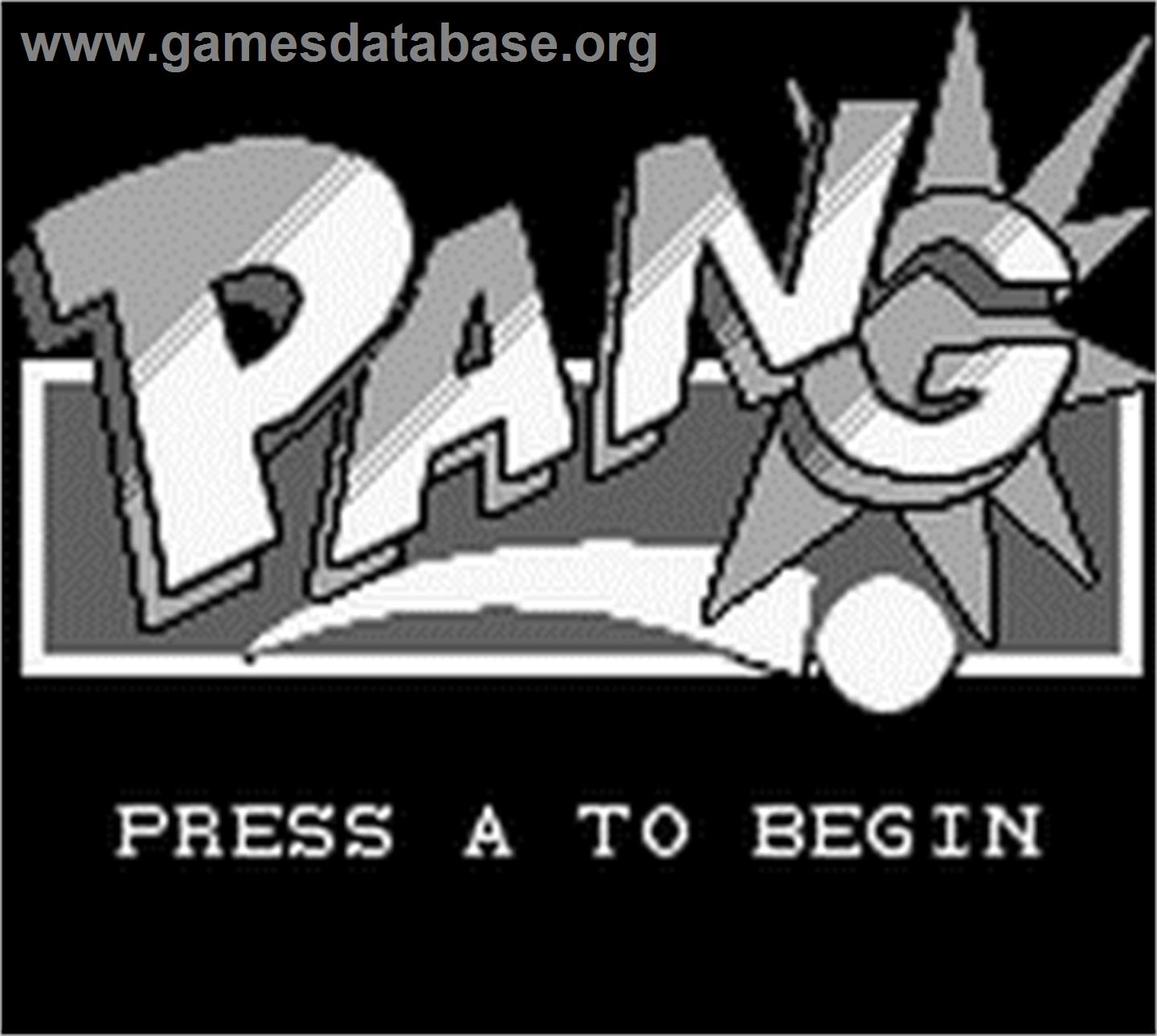 Pang - Nintendo Game Boy - Artwork - Title Screen