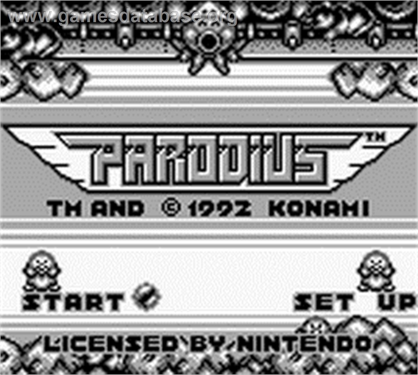 Parodius - Nintendo Game Boy - Artwork - Title Screen