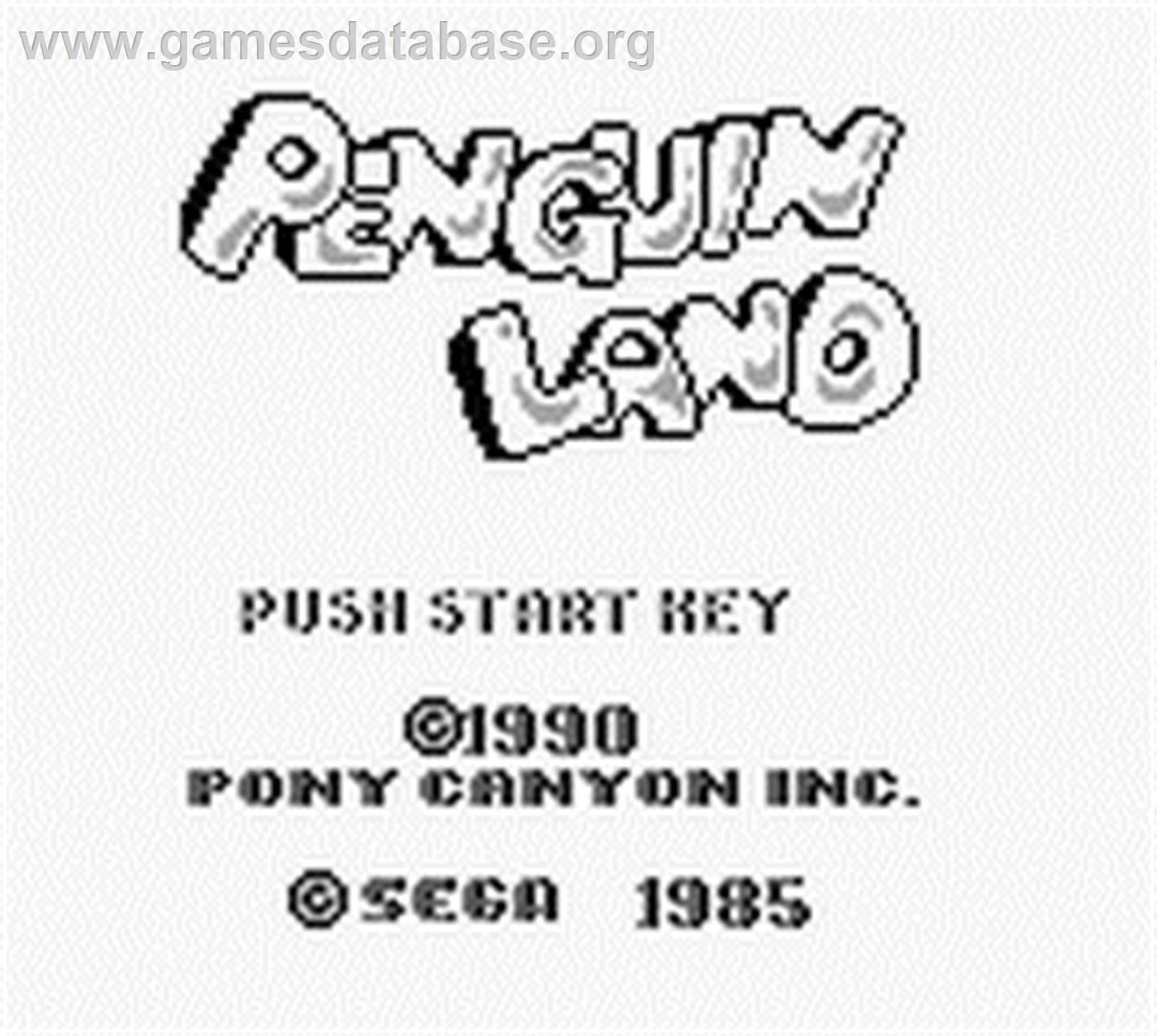 Penguin Land - Nintendo Game Boy - Artwork - Title Screen