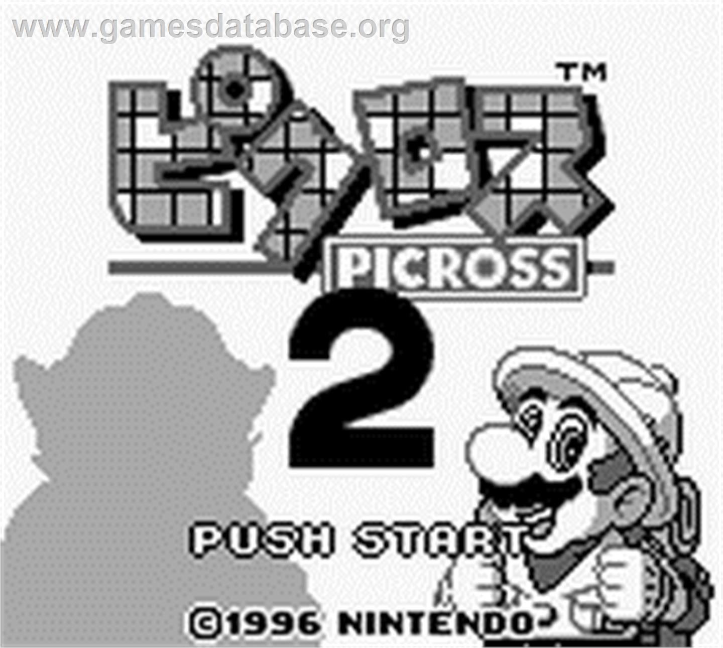 Picross 2 - Nintendo Game Boy - Artwork - Title Screen