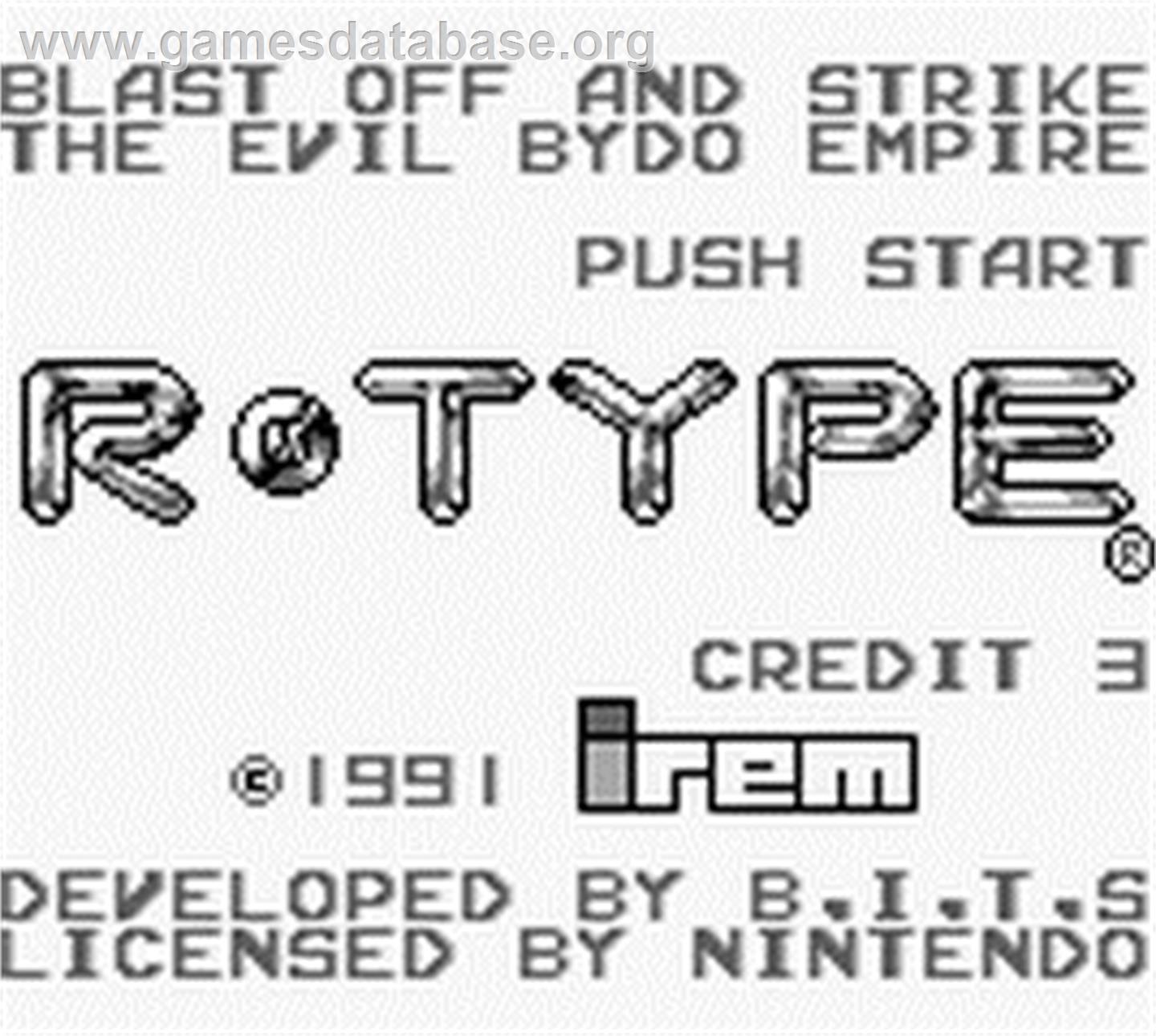 R-Type - Nintendo Game Boy - Artwork - Title Screen