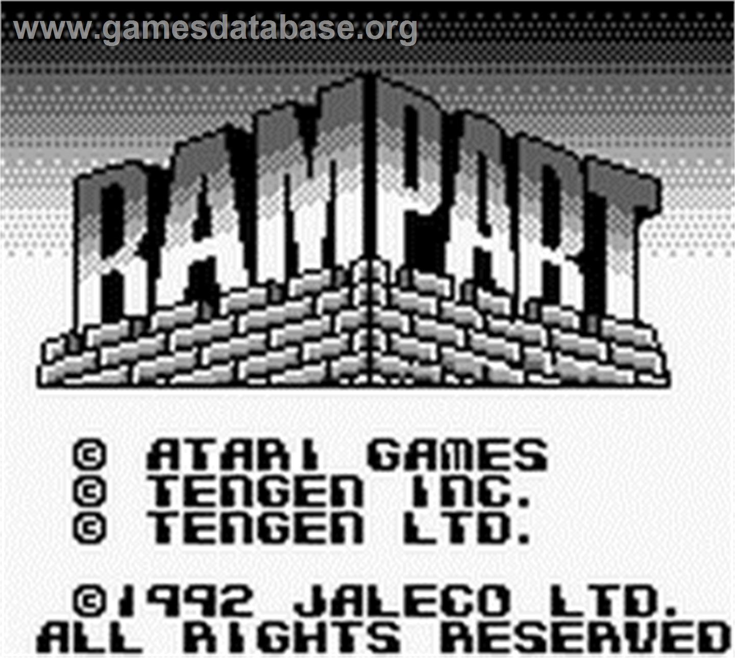 Rampart - Nintendo Game Boy - Artwork - Title Screen