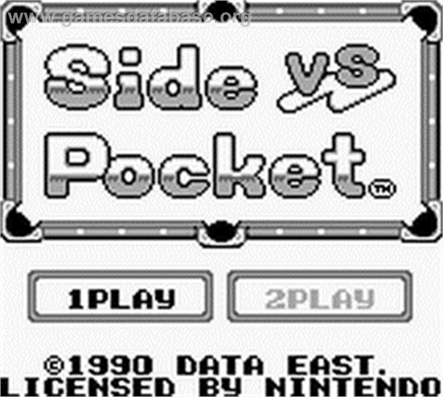 Side Pocket - Nintendo Game Boy - Artwork - Title Screen