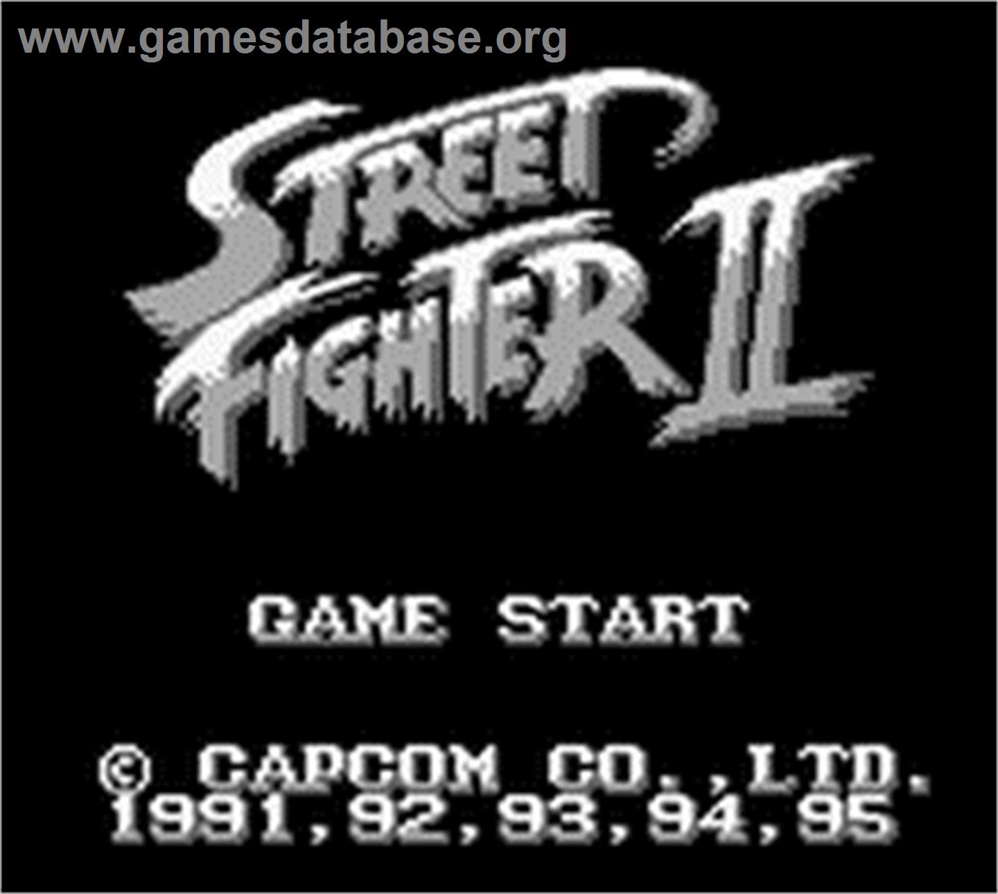 Street Fighter II - The World Warrior - Nintendo Game Boy - Artwork - Title Screen