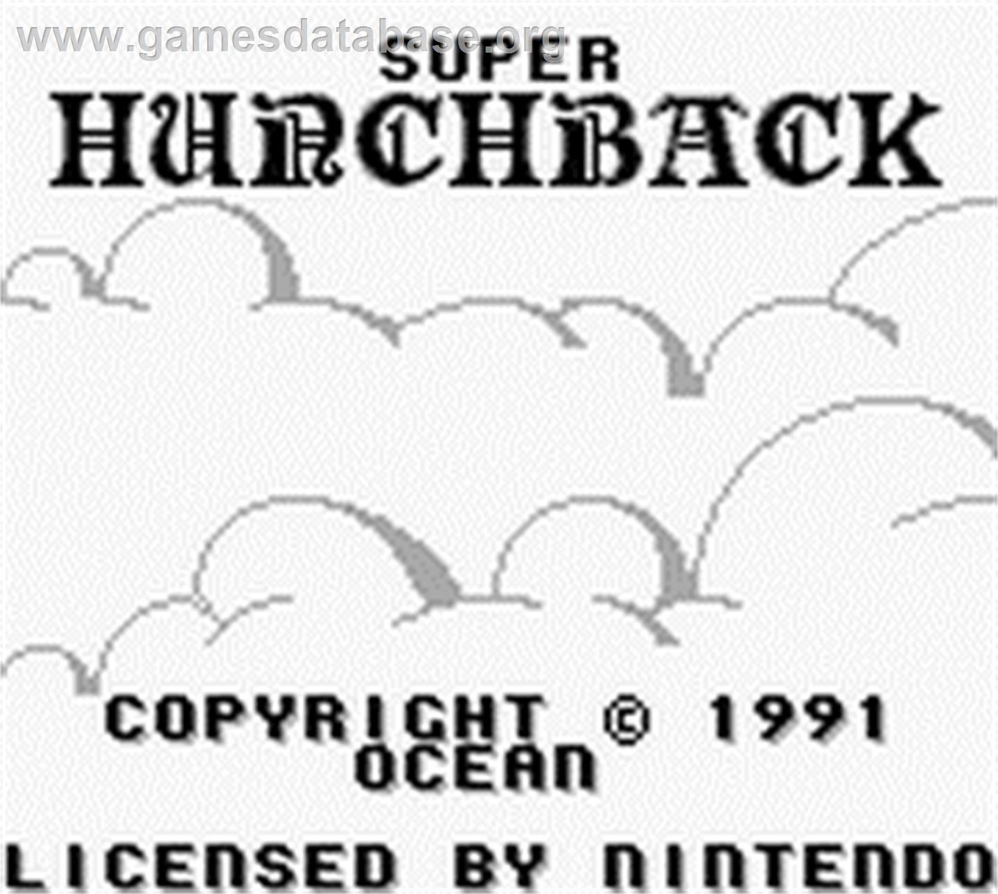 Super Hunchback - Nintendo Game Boy - Artwork - Title Screen