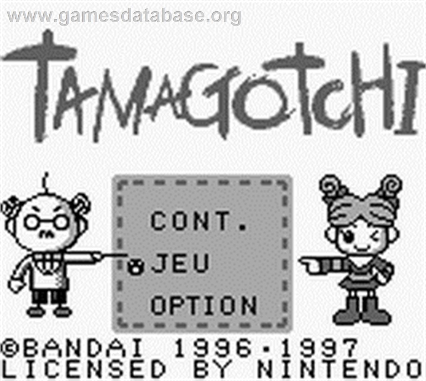 Tamagotchi: Osutchi & Mesutchi - Nintendo Game Boy - Artwork - Title Screen