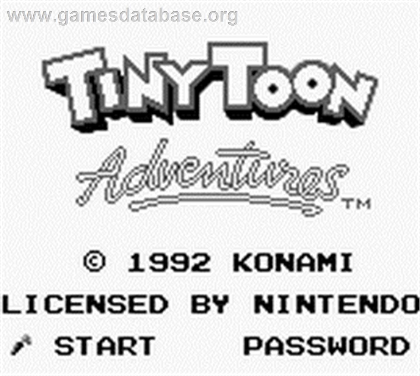 Tiny Toon Adventures: Babs' Big Break - Nintendo Game Boy - Artwork - Title Screen