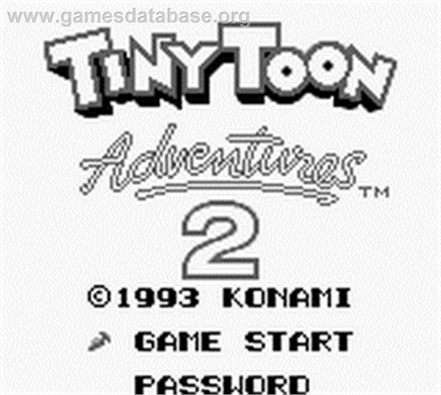 Tiny Toon Adventures 2: Montana's Movie Madness - Nintendo Game Boy - Artwork - Title Screen