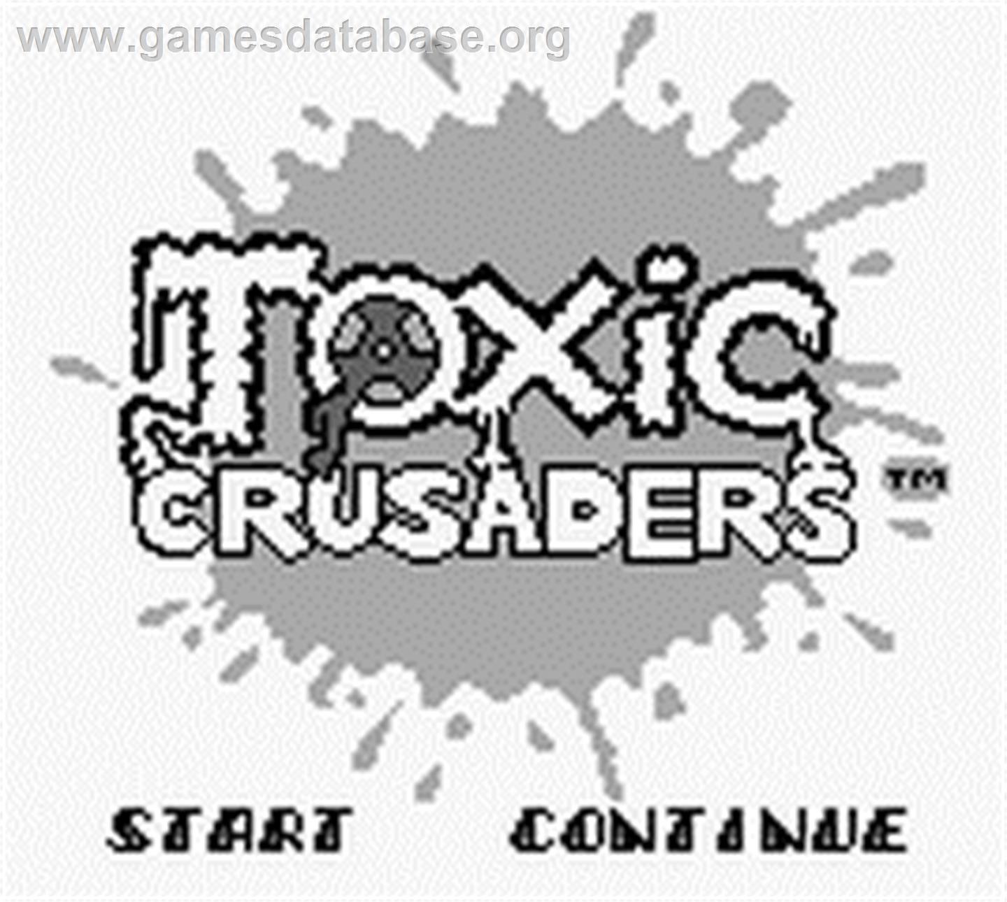Toxic Crusaders - Nintendo Game Boy - Artwork - Title Screen