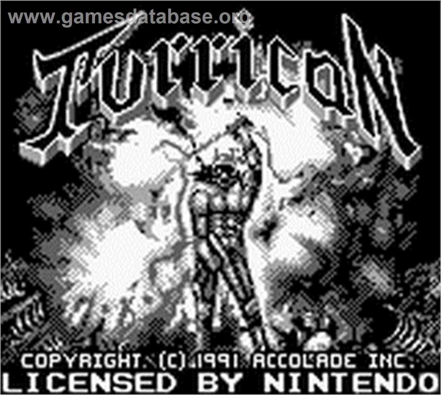Turrican - Nintendo Game Boy - Artwork - Title Screen