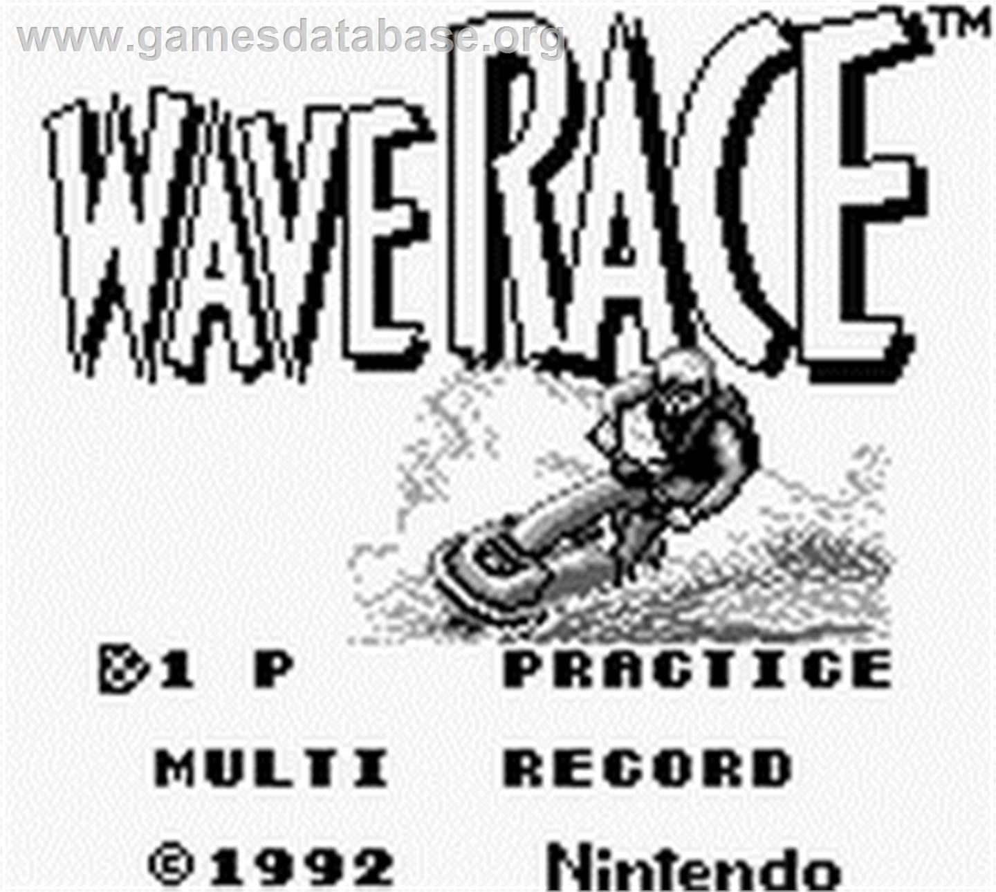 Wave Race - Nintendo Game Boy - Artwork - Title Screen