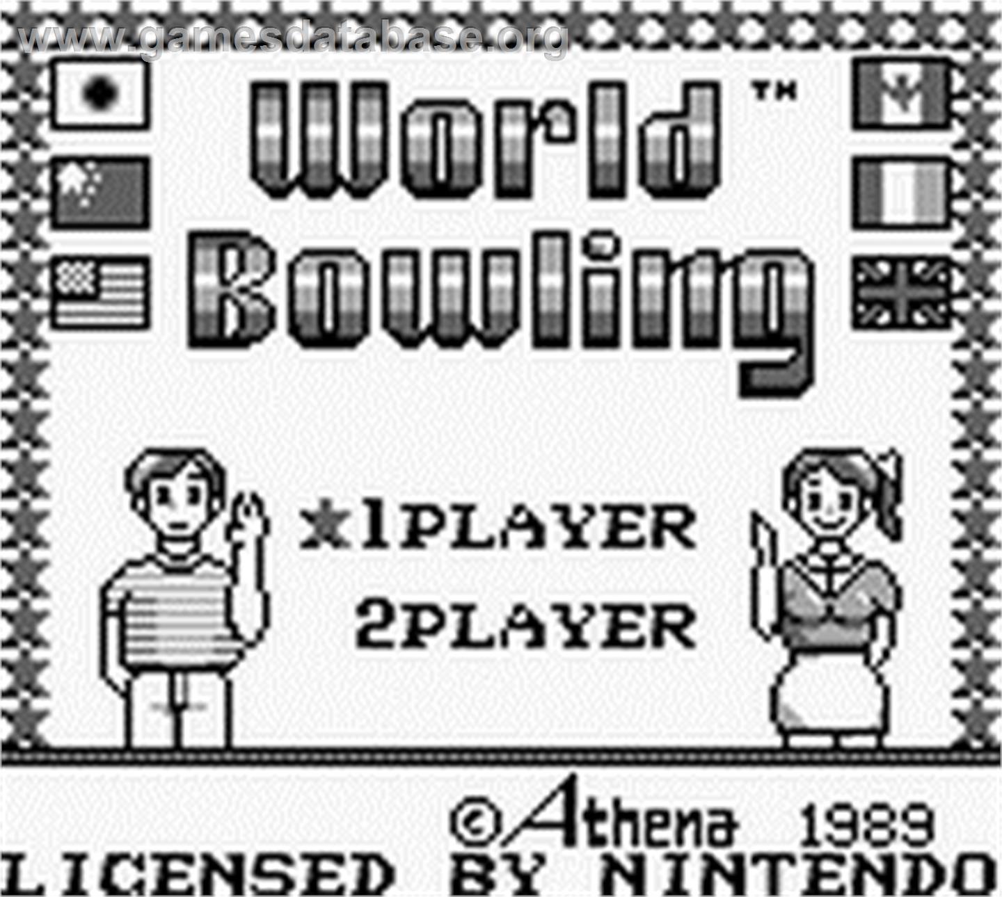 World Bowling - Nintendo Game Boy - Artwork - Title Screen