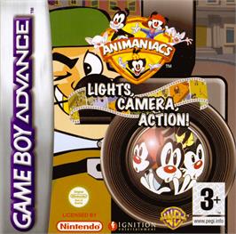 Box cover for Animaniacs: Lights, Camera, Action on the Nintendo Game Boy Advance.