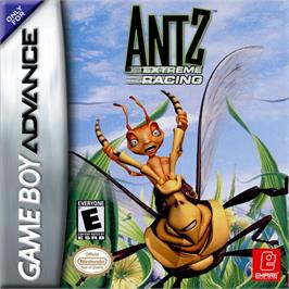 Box cover for Antz Extreme Racing on the Nintendo Game Boy Advance.