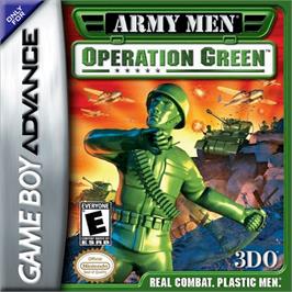 Box cover for Army Men: Operation Green on the Nintendo Game Boy Advance.