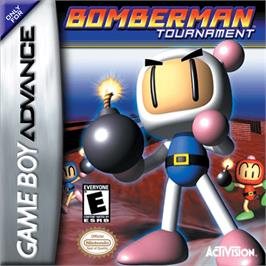Box cover for Bomberman Tournament on the Nintendo Game Boy Advance.