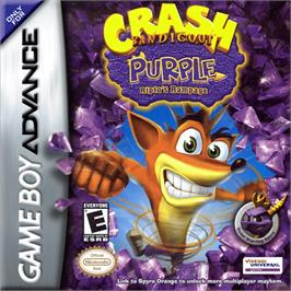 Box cover for Crash Bandicoot Purple: Ripto's Rampage on the Nintendo Game Boy Advance.