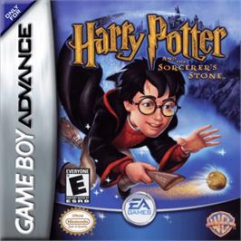 Box cover for Harry Potter and the Sorcerer's Stone on the Nintendo Game Boy Advance.