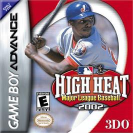 Box cover for High Heat Major League Baseball 2002 on the Nintendo Game Boy Advance.