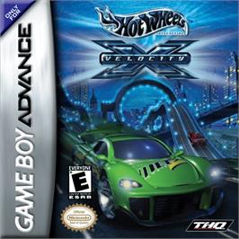 Box cover for Hot Wheels: Velocity X on the Nintendo Game Boy Advance.