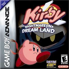 Box cover for Kirby: Nightmare in Dreamland on the Nintendo Game Boy Advance.