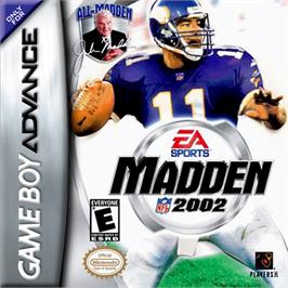 Box cover for Madden NFL 2002 on the Nintendo Game Boy Advance.