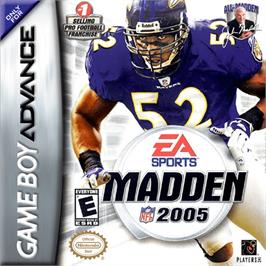 Box cover for Madden NFL 2005 on the Nintendo Game Boy Advance.