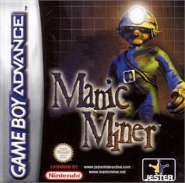 Box cover for Manic Miner on the Nintendo Game Boy Advance.