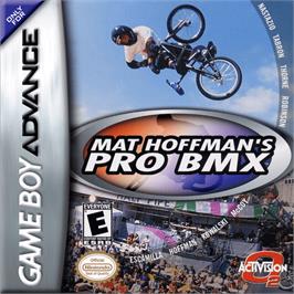 Box cover for Mat Hoffman's Pro BMX on the Nintendo Game Boy Advance.