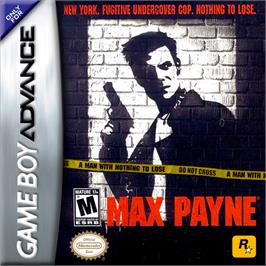 Box cover for Max Payne on the Nintendo Game Boy Advance.