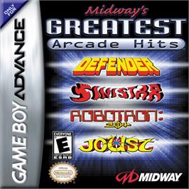 Box cover for Midway's Greatest Arcade Hits on the Nintendo Game Boy Advance.