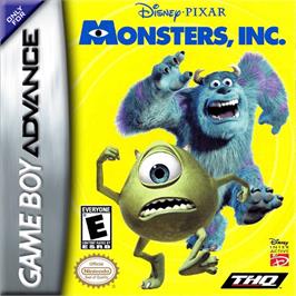 Box cover for Monsters Inc. on the Nintendo Game Boy Advance.