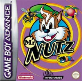 Box cover for Mr. Nutz on the Nintendo Game Boy Advance.