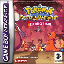 Box cover for Pokemon Mystery Dungeon: Red Rescue Team on the Nintendo Game Boy Advance.