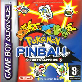 Box cover for Pokemon Pinball: Ruby & Sapphire on the Nintendo Game Boy Advance.