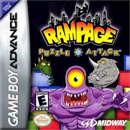 Box cover for Rampage Puzzle Attack on the Nintendo Game Boy Advance.