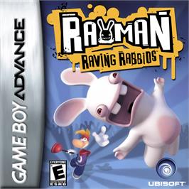 Box cover for Rayman Raving Rabbids on the Nintendo Game Boy Advance.