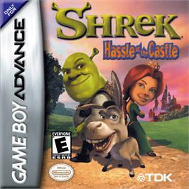 Box cover for Shrek: Hassle at the Castle on the Nintendo Game Boy Advance.