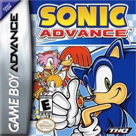 Box cover for Sonic Advance on the Nintendo Game Boy Advance.