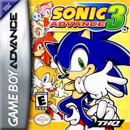 Box cover for Sonic Advance 3 on the Nintendo Game Boy Advance.