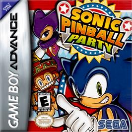 Box cover for Sonic Pinball Party on the Nintendo Game Boy Advance.